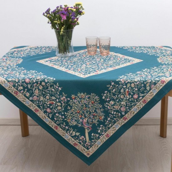 Τραπεζομάντηλο Dimeco Στόφα Καρέ 100x100cm Alina Green Τραπεζομάντηλο Dimeco Στόφα Καρέ 100x100cm Alina Green