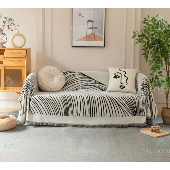 Ριχτάρι Τριθέσιου Καναπέ 180x280cm Chenille Με Κρόσια C 3-12
