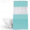 Κουρτίνα Μπάνιου 180x180cm Αδιάβροχη πλαστική Οικολογική στη μεση Διάφανη Petrol