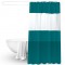 Κουρτίνα Μπάνιου 180x180cm Αδιάβροχη πλαστική Οικολογική στη μεση Διάφανη Πράσινη