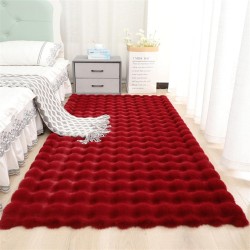 Γούνινο Χαλί Διαδρόμου Αντιολισθητικό 50x80cm Bubble Rug Koκκίνο Γούνινο Χαλί Διαδρόμου Αντιολισθητικό 50x80cm Bubble Rug Koκκίνο