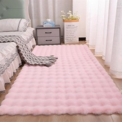 Γούνινο Χαλί Διαδρόμου Αντιολισθητικό 50x80cm Bubble Rug Ροζ Γούνινο Χαλί Διαδρόμου Αντιολισθητικό 50x80cm Bubble Rug Ροζ