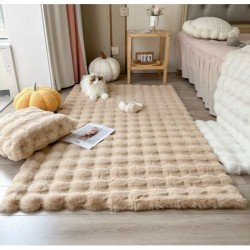 Γούνινο Χαλί Διαδρόμου Αντιολισθητικό 50x80cm Bubble Rug Μπεζ Γούνινο Χαλί Διαδρόμου Αντιολισθητικό 50x80cm Bubble Rug Μπεζ