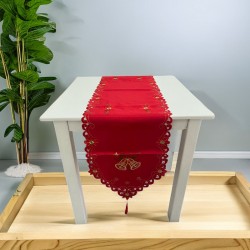 Χριστουγεννιάτικο Τραβέρσα  (40x180) cm Με Κέντημα  SD2354-Κόκκινο
