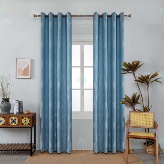 Ετοιμη Κουρτίνα  Με ΤρουκςΤεμάχιο 140Χ270cm ΑD6039- 7 Μπλε