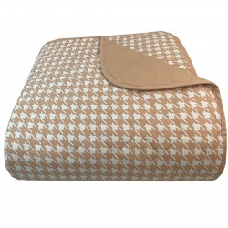 Κουβερλι Υπέρδιπλα 220x240 Pied De Poule Beige Κουβερλι Υπέρδιπλα 220x240 Pied De Poule Beige