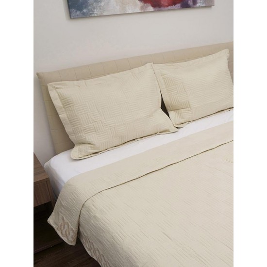 Κουβερλι Percale κεντητό Beige Υπέρδιπλο (220x240) Κουβερλι Percale κεντητό Beige Υπέρδιπλο (220x240)