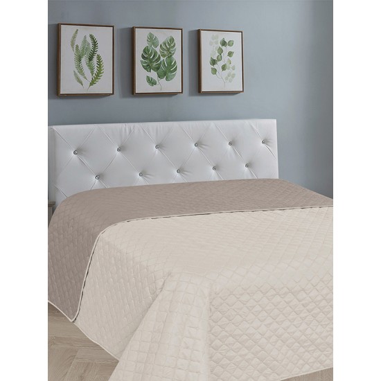 Κουβερλί Fiber Ecru - Beige Υπέρδιπλο (220x240) Κουβερλί Fiber Ecru - Beige Υπέρδιπλο (220x240)
