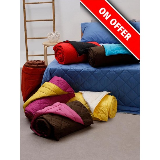 Κουβερλί percale μονόχρωμο Brown / Pink Υπέρδιπλο (220x240) Κουβερλί percale μονόχρωμο Brown / Pink Υπέρδιπλο (220x240)