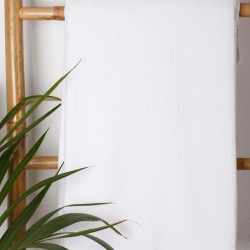Κουβέρτα πικέ cotton White Υπέρδιπλη (220χ240)