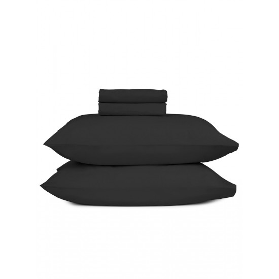Μαξιλαροθήκες Cotton Feelings 111 Black 50 cm x 70 cm