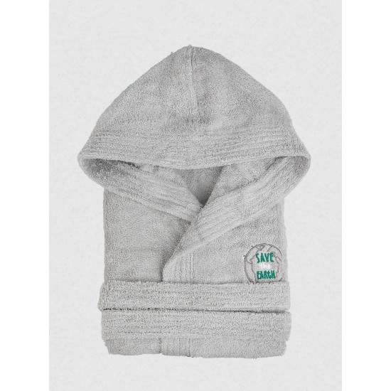 Μπουρνούζι Παιδικό Eco Grey Ηλικία 6-8 Μπουρνούζι Παιδικό Eco Grey Ηλικία 6-8