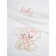 Σετ πετσέτες κεντητές Couple 06 White - Pink Σετ 2 τεμαχίων Σετ πετσέτες κεντητές Couple 06 White - Pink Σετ 2 τεμαχίων
