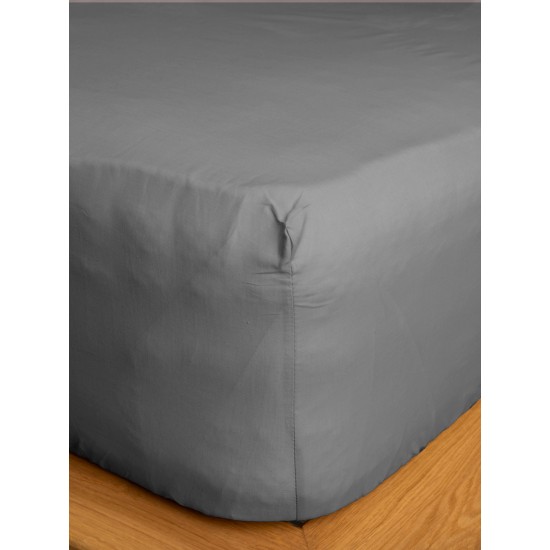 Κατωσέντονο Cotton Feelings με λάστιχο 107 Dark Grey Μονό (100x200+30) Κατωσέντονο Cotton Feelings με λάστιχο 107 Dark Grey Μονό (100x200+30)