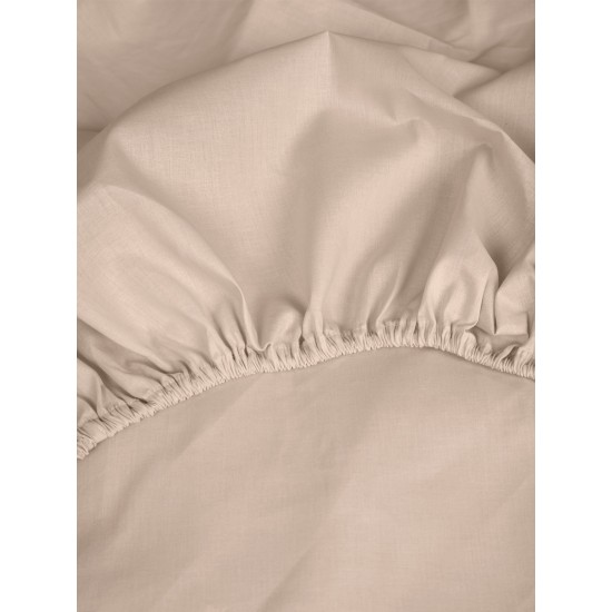 Κατωσέντονο Cotton Feelings με λάστιχο 109 Sand Διπλό (160x200+30)