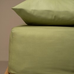 Κατωσέντονο Menta με λάστιχο 11 Olive Μονό (100x200+20)