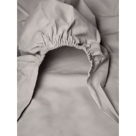 Κατωσέντονο Menta με λάστιχο 19 Dark Grey Διπλό (160x200+20)