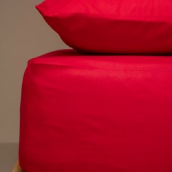 Κατωσέντονο Menta με λάστιχο 12 Red Ημίδιπλο (120x200+20)
