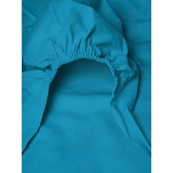 Κατωσέντονο Menta με λάστιχο 15 Turquoise Ημίδιπλο (120x200+20)
