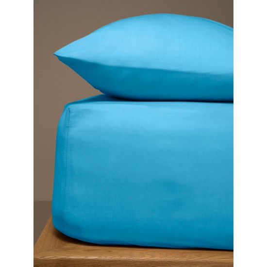 Κατωσέντονο Menta με λάστιχο 15 Turquoise Ημίδιπλο (120x200+20)