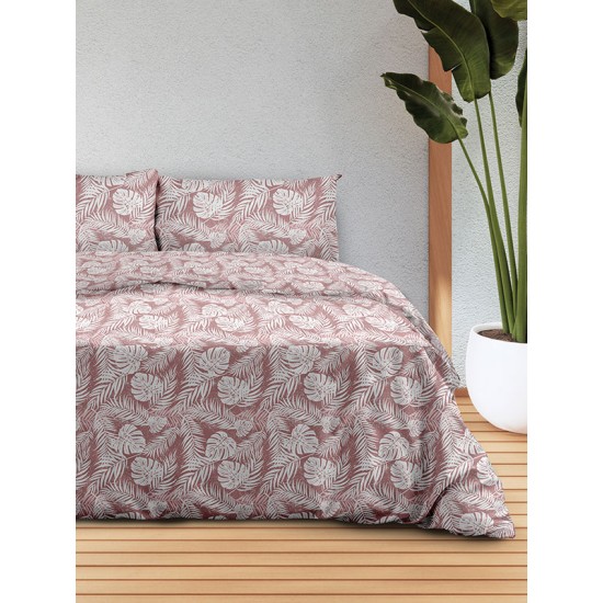 Σετ Σεντόνια Flannel 3038 Pink Μονό με λάστιχο(105x205+30)