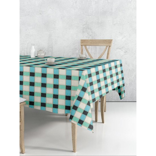 Τραπεζομάντηλο 5452 Blue 140 cm x 140 cm Τραπεζομάντηλο 5452 Blue 140 cm x 140 cm