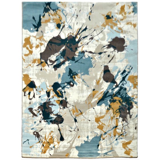 Χαλί AQUA 2202 D.BLUE-CREAM  165x235