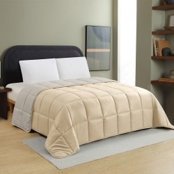 ΠΑΠΛΩΜΑ ΥΠΕΡΔΙΠΛΟ BROOKLYN BEIGE/SILVER (220X240)