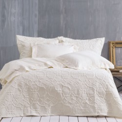  Νυφικό Κουβερλί Σετ 7τμχ Odelia Microsatin Ecru  Rythmos