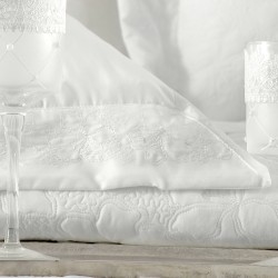 Σετ 3 Τεμ Νυφικό Κουβερλί Υπέρδιπλο με 2 Μαξιλαροθήκες 235x250cm Tabitha White