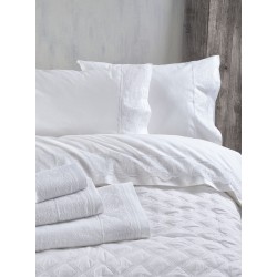 Νυφικά Σεντόνια Anika 230x260cm White Rythmos Υπέρδιπλο Με Δαντέλα Νυφικά Σεντόνια Anika 230x260cm White Rythmos Υπέρδιπλο Με Δαντέλα
