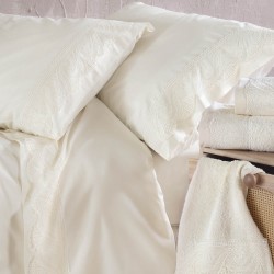 Rythmos Hypatia Εκρου - Σετ Σεντονια Με Δαντελα 4 Τεμ.