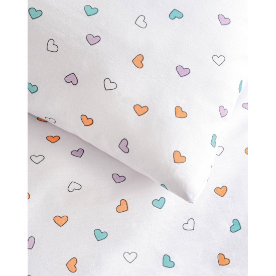 Rythmos Tiny Heart Λευκο - Ζευγοσ Μαξιλαροθηκεσ Rythmos Tiny Heart Λευκο - Ζευγοσ Μαξιλαροθηκεσ