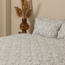 Σετ Σεντόνια Menta Εμπριμέ 320 Grey Διπλό (200x250)