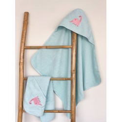 Fluffy Κεντητή Κάπα Light Blue 75x75