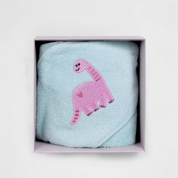 Fluffy Κεντητή Κάπα Light Blue 75x75