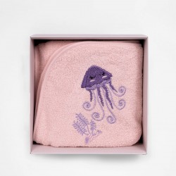 Fluffy Κεντητή Κάπα Pink 75x75