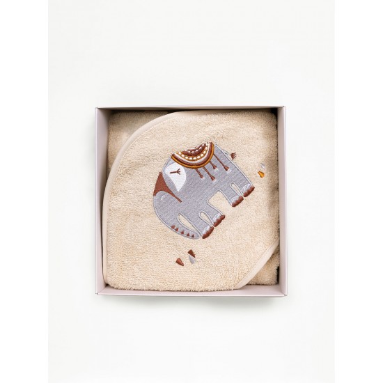 Fluffy Κεντητή Κάπα Beige 75x75