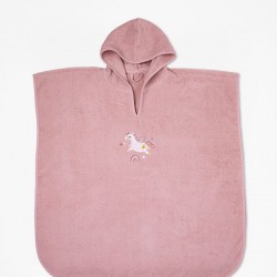 Fluffy Κεντητό Πόντσο Powder one size