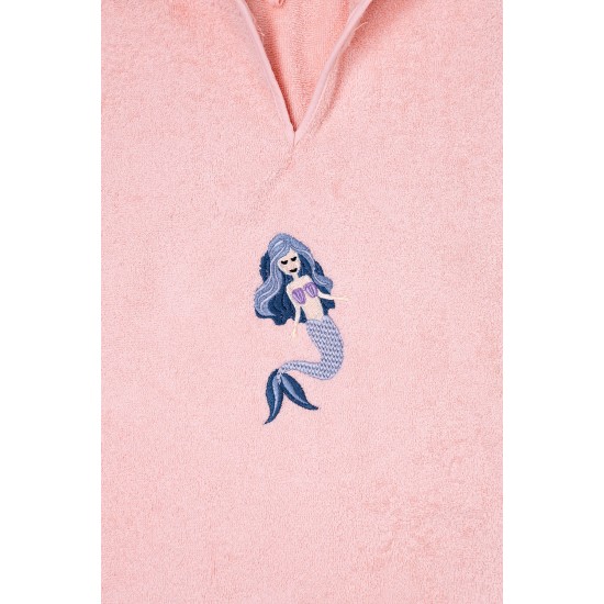 Fluffy Κεντητό Πόντσο Pink one size Fluffy Κεντητό Πόντσο Pink one size