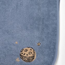 Fluffy Κεντητό Πόντσο Blue one size