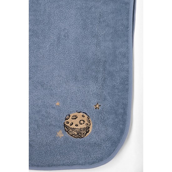 Fluffy Κεντητό Πόντσο Blue one size Fluffy Κεντητό Πόντσο Blue one size