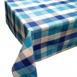 Τραπεζομάντηλο ΚΟΜΒΟΣ Καρό Polycotton Design-3 Turquoise 140x180 Τραπεζομάντηλο ΚΟΜΒΟΣ Καρό Polycotton Design-3 Turquoise 140x180