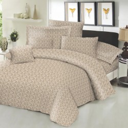 Σεντόνι ΚΟΜΒΟΣ Cotton Line NEW Printed Fern Beige Διπλό με λάστιχο 150x200+22 Σεντόνι ΚΟΜΒΟΣ Cotton Line NEW Printed Fern Beige Διπλό με λάστιχο 150x200+22
