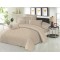 Σεντόνι ΚΟΜΒΟΣ Cotton Line NEW Printed Fern Beige Διπλό με λάστιχο 150x200+22