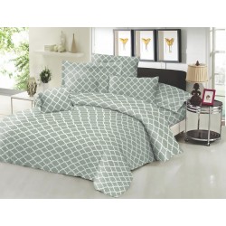 Σεντόνι ΚΟΜΒΟΣ Cotton Line NEW Printed Montana Olive Διπλό με λάστιχο 150x200+22 Σεντόνι ΚΟΜΒΟΣ Cotton Line NEW Printed Montana Olive Διπλό με λάστιχο 150x200+22