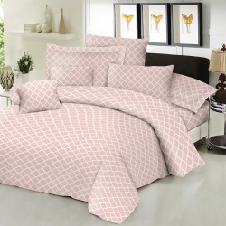 Σεντόνι ΚΟΜΒΟΣ Cotton Line NEW Printed Montana Peach Διπλό με λάστιχο 150x200+22 Σεντόνι ΚΟΜΒΟΣ Cotton Line NEW Printed Montana Peach Διπλό με λάστιχο 150x200+22