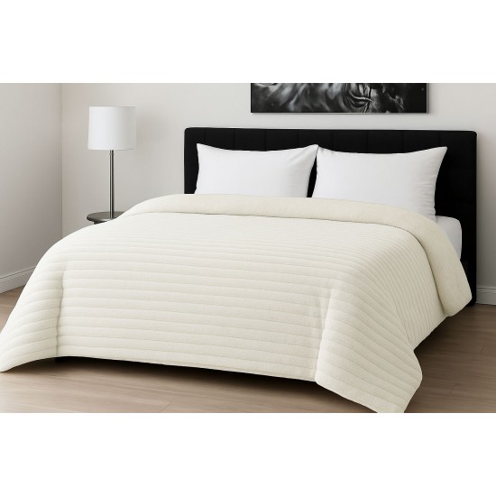 Κουβερτοπάπλωμα Le Blanc Flannel Comfort Σούπερ Υπέρδιπλο 260Χ240 700gsm RIB Ivory Κουβερτοπάπλωμα Le Blanc Flannel Comfort Σούπερ Υπέρδιπλο 260Χ240 700gsm RIB Ivory