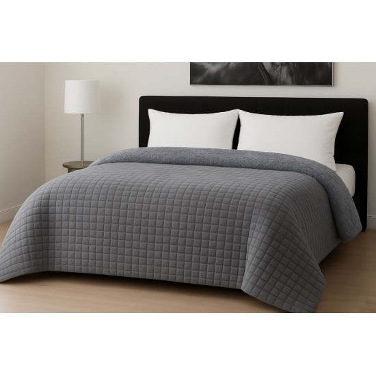 Κουβερτοπάπλωμα Le Blanc Flannel Comfort Σούπερ Υπέρδιπλο 260Χ240 700gsm RIB CUT Light Grey Κουβερτοπάπλωμα Le Blanc Flannel Comfort Σούπερ Υπέρδιπλο 260Χ240 700gsm RIB CUT Light Grey