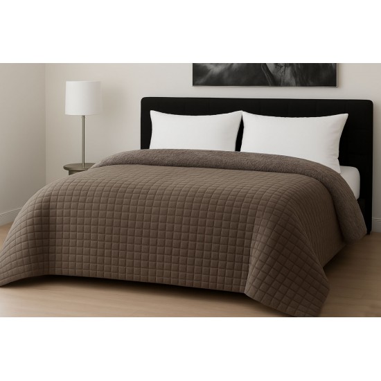 Κουβερτοπάπλωμα Le Blanc Flannel Comfort Σούπερ Υπέρδιπλο 260Χ240 700gsm RIB CUT Moka Κουβερτοπάπλωμα Le Blanc Flannel Comfort Σούπερ Υπέρδιπλο 260Χ240 700gsm RIB CUT Moka